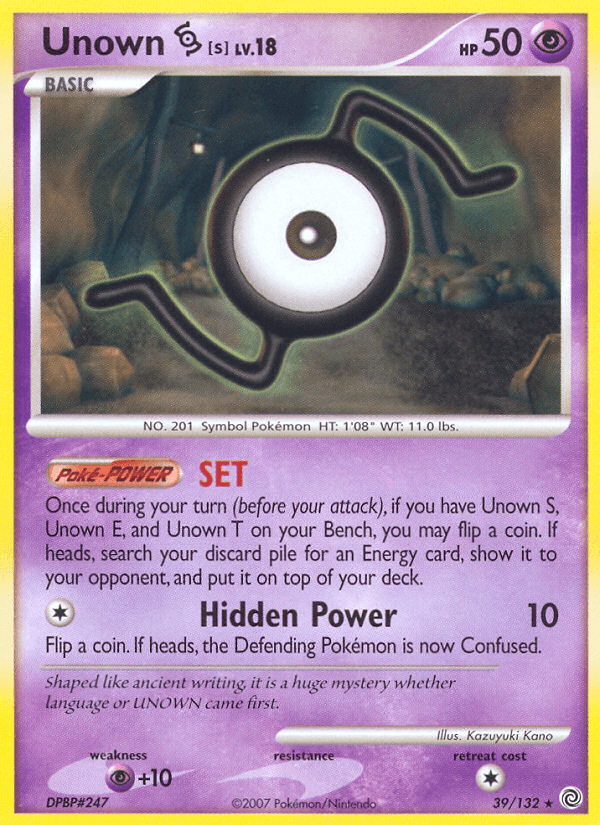 Unown [S] Secret Wonders card