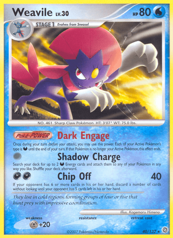 Weavile Secret Wonders card