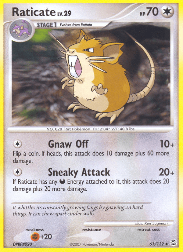 Raticate Secret Wonders card