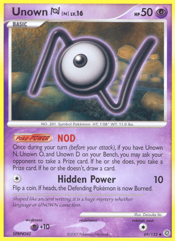 Unown [N] Secret Wonders card