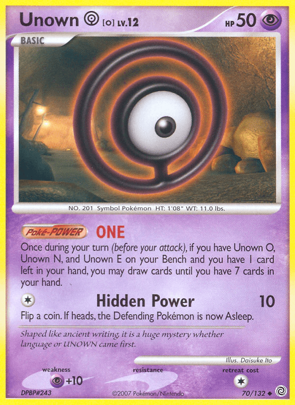 Unown [O] Secret Wonders card