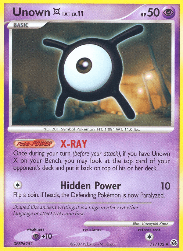 Unown [X] Secret Wonders card
