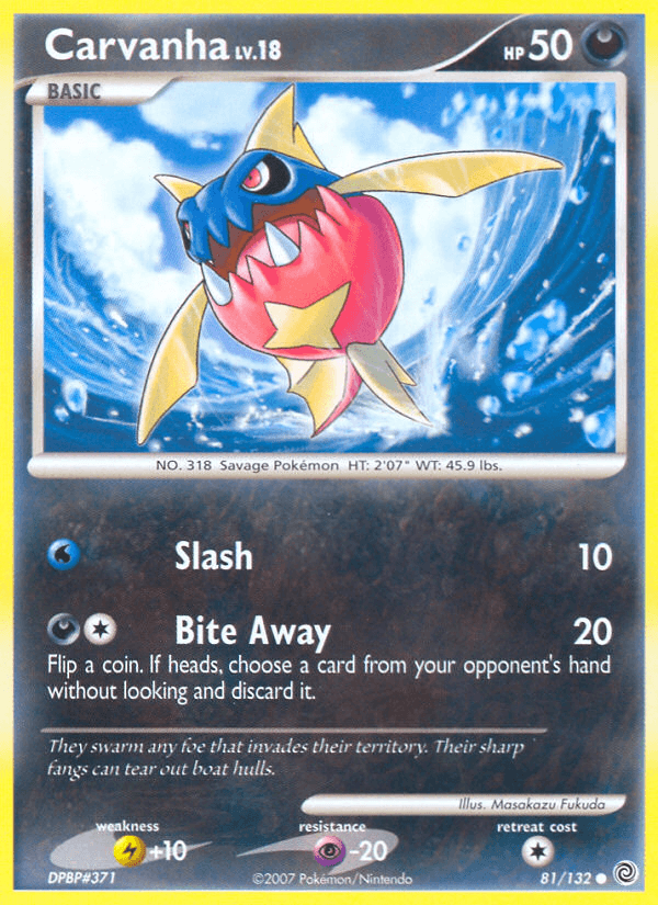 Carvanha Secret Wonders card