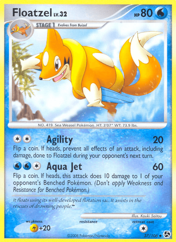 Floatzel Great Encounters card