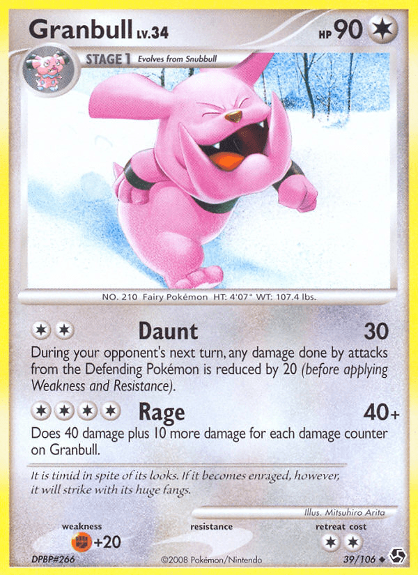 Granbull Great Encounters card