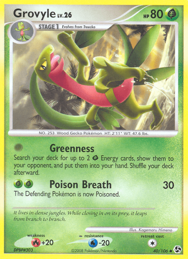 Grovyle Great Encounters card