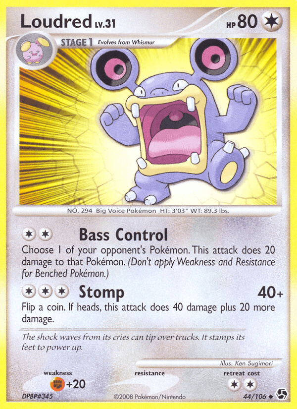Loudred Great Encounters card