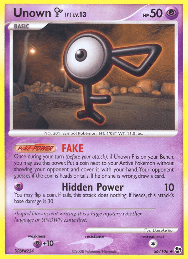 Unown [F] Great Encounters card