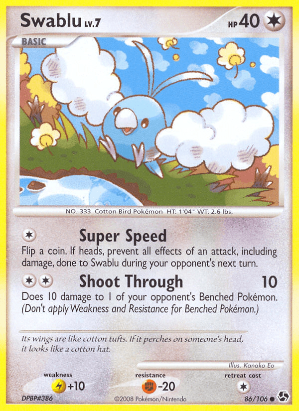 Swablu Great Encounters card