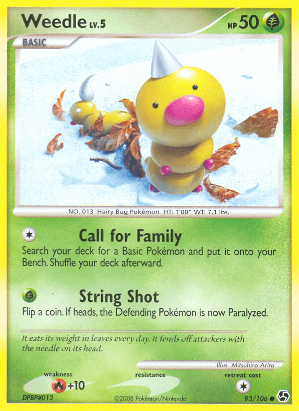 Weedle Great Encounters card