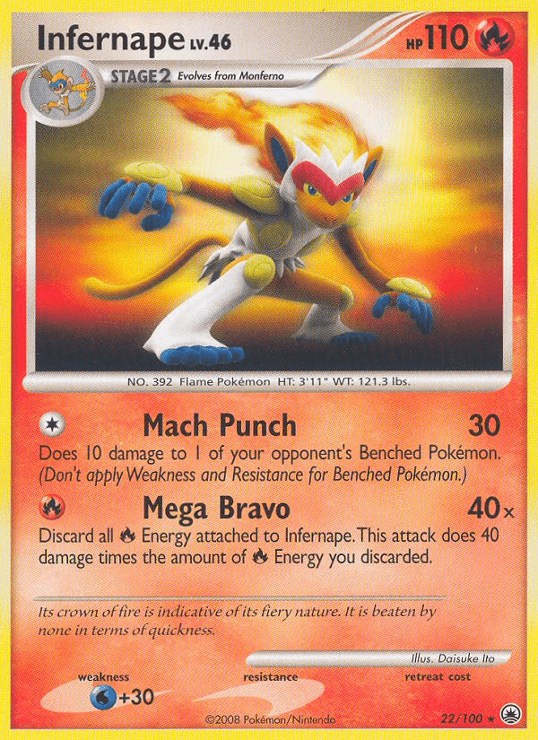 Infernape Majestic Dawn card