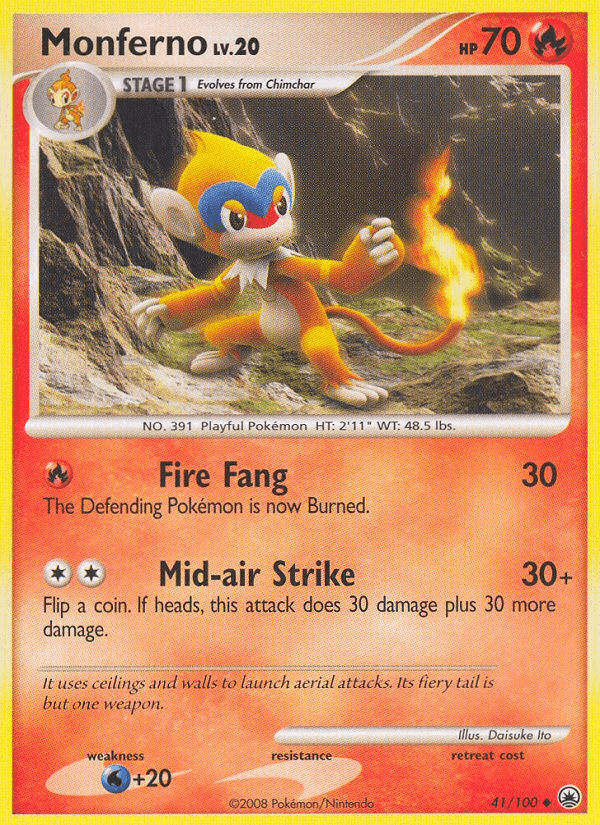 Monferno Majestic Dawn card