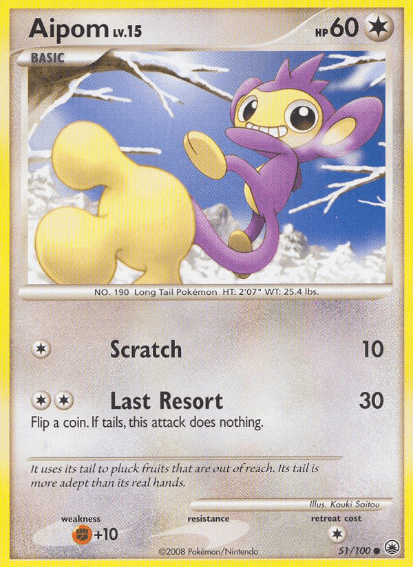 Aipom Majestic Dawn card
