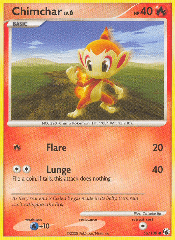 Chimchar Majestic Dawn card