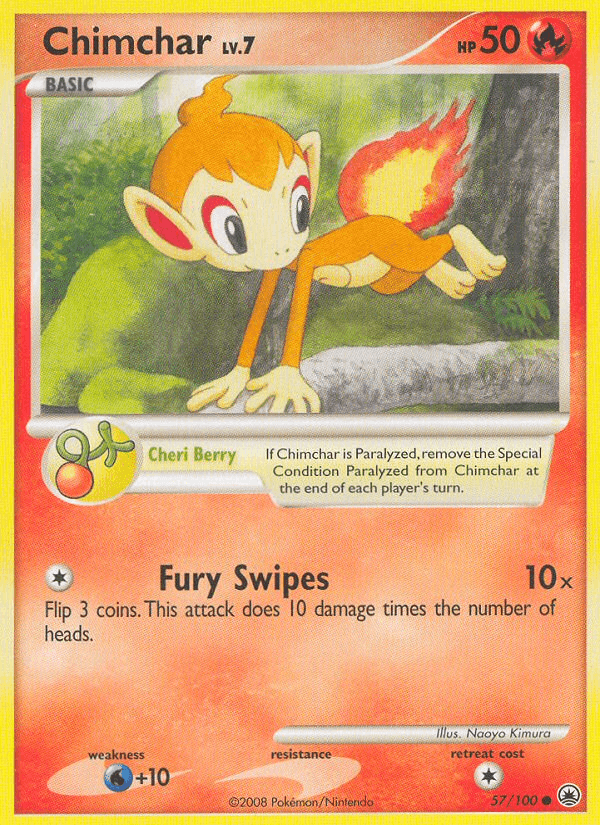 Chimchar Majestic Dawn card