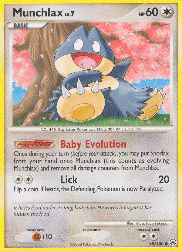 Munchlax Majestic Dawn card