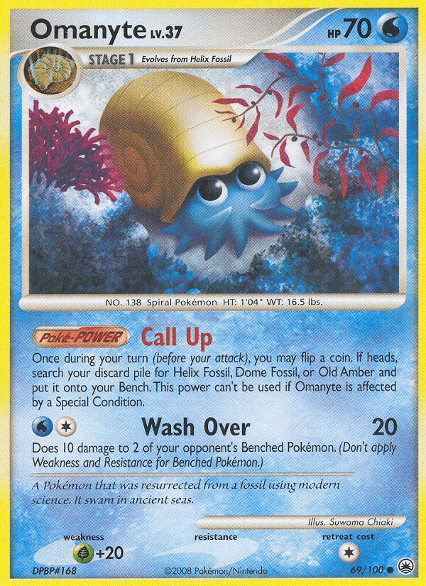 Omanyte Majestic Dawn card