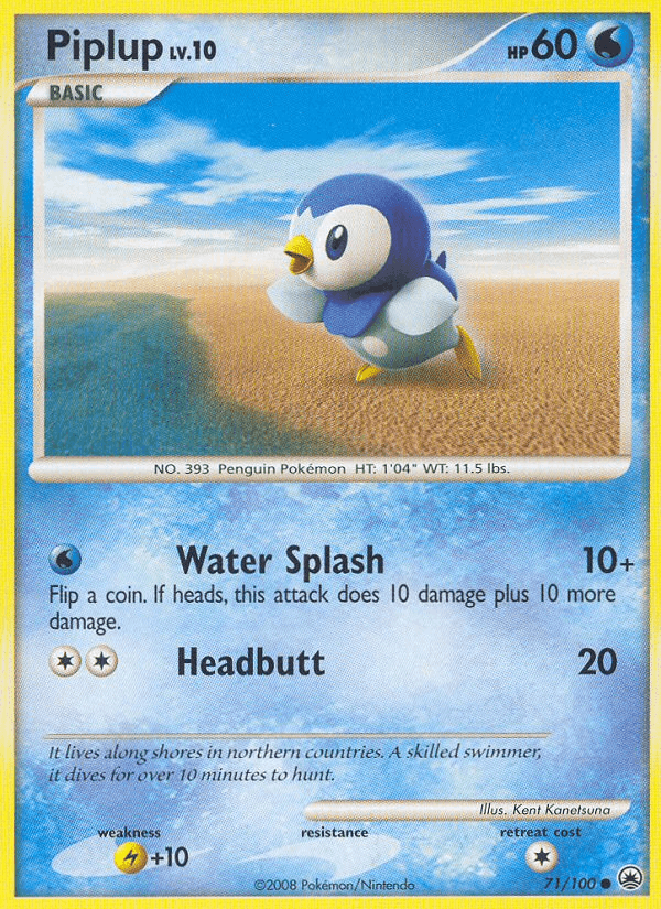 Piplup Majestic Dawn card