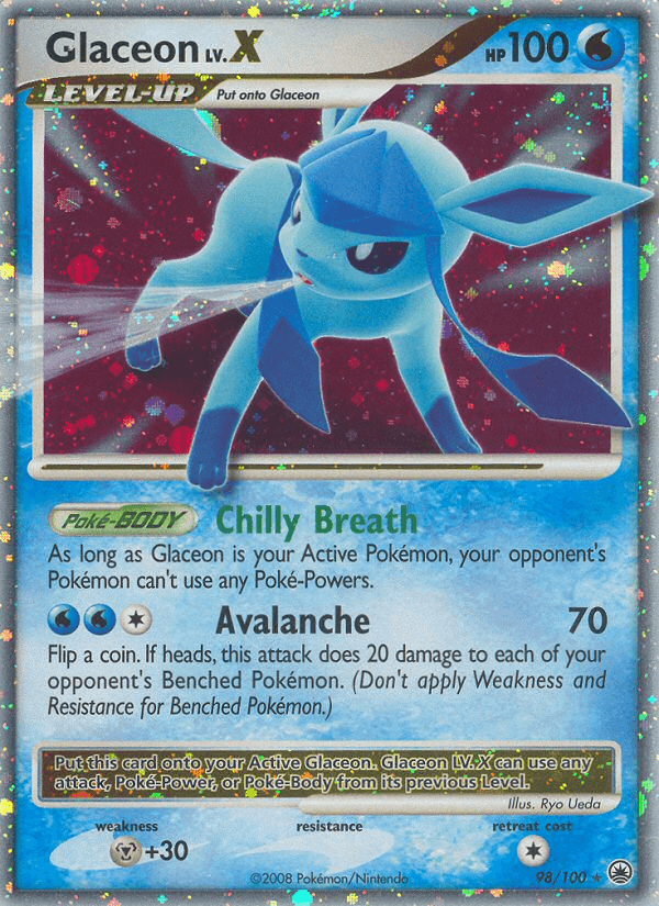 Glaceon LV.X Majestic Dawn card