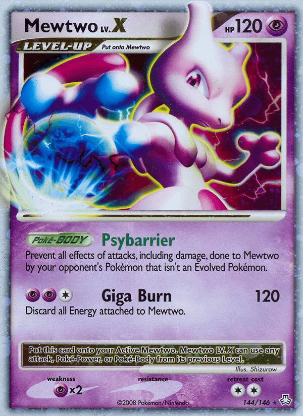 Mewtwo LV.X Legends Awakened card