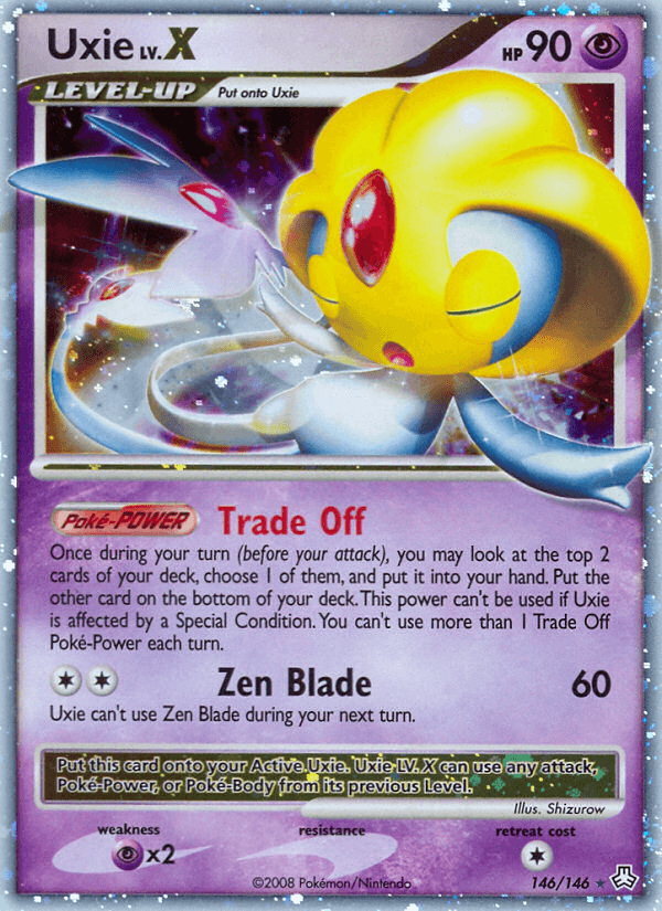 Uxie LV.X Legends Awakened card