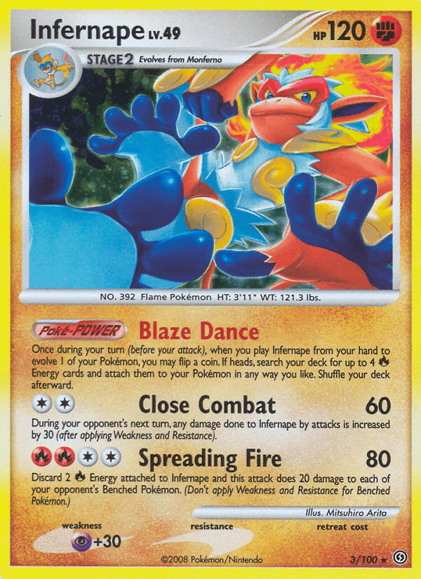 Infernape Stormfront card