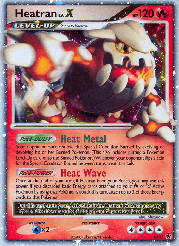 Heatran LV.X DP Black Star Promos card
