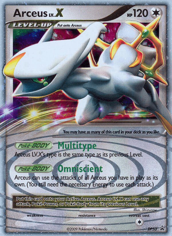 Arceus LV.X DP Black Star Promos card