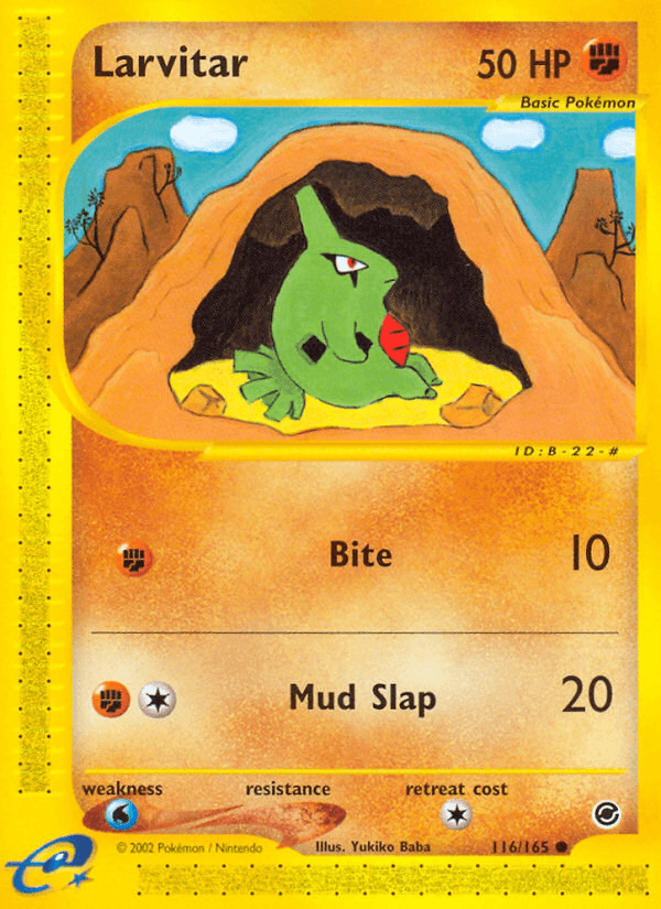 Larvitar Expedition Base Set card