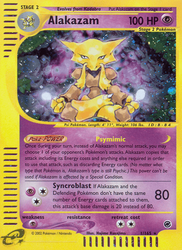 Alakazam Expedition Base Set card