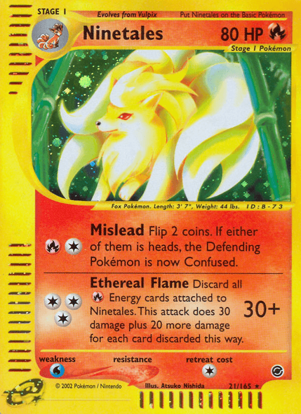 Ninetales Expedition Base Set card