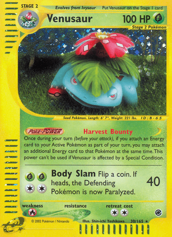Venusaur Expedition Base Set card