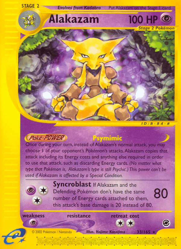 Alakazam Expedition Base Set card