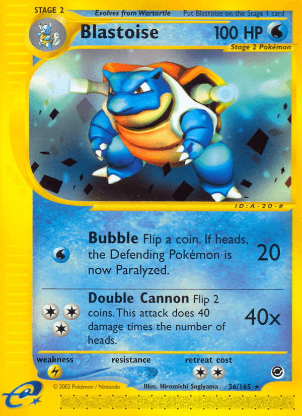 Blastoise Expedition Base Set card