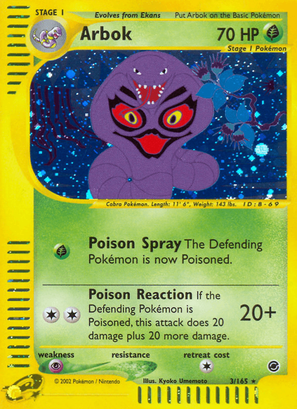 Arbok Expedition Base Set card