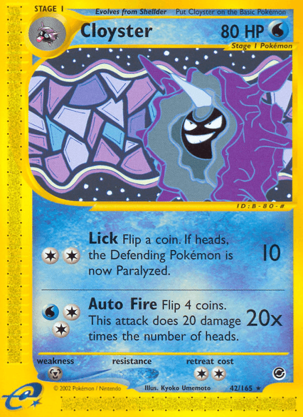 Cloyster Expedition Base Set card