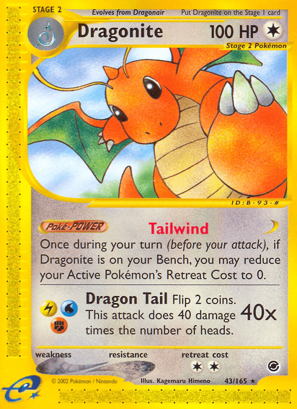 Dragonite Expedition Base Set card