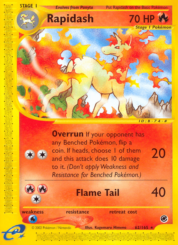 Rapidash Expedition Base Set card