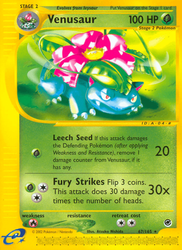 Venusaur Expedition Base Set card