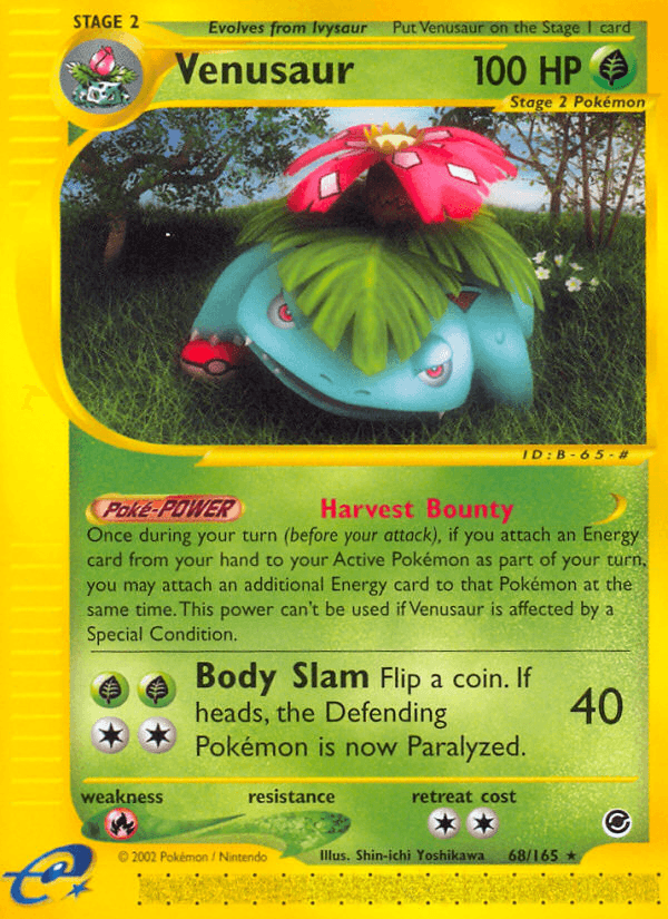 Venusaur Expedition Base Set card