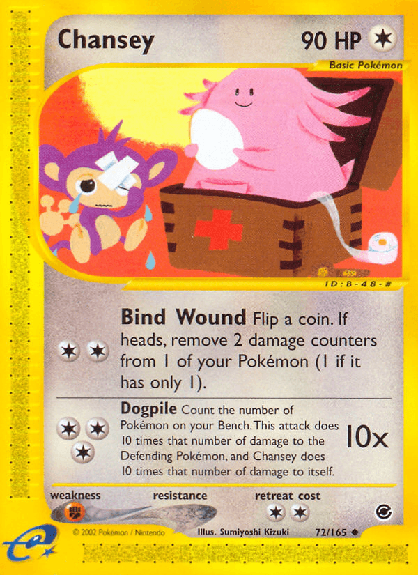 Chansey Expedition Base Set card
