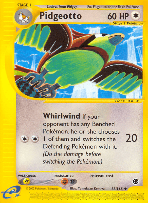 Pidgeotto Expedition Base Set card
