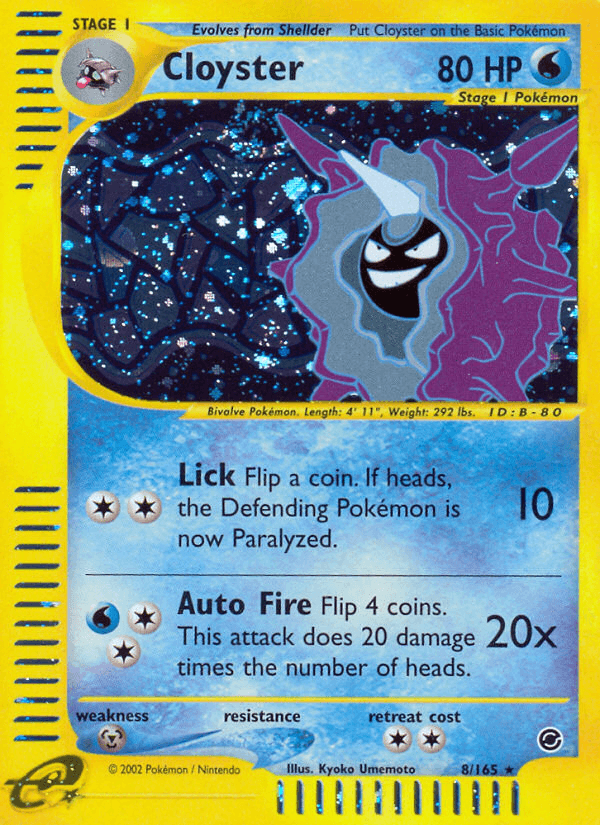 Cloyster Expedition Base Set card