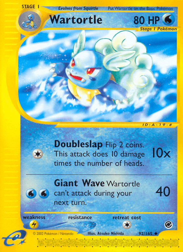 Wartortle Expedition Base Set card