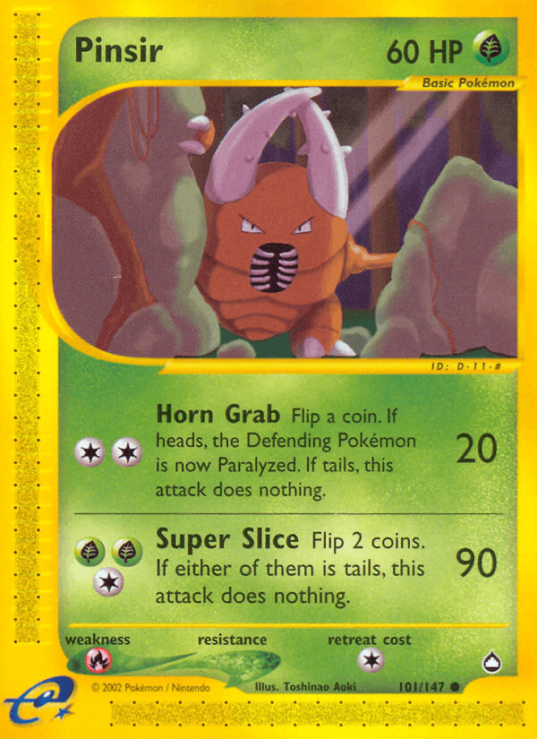 Pinsir Aquapolis card