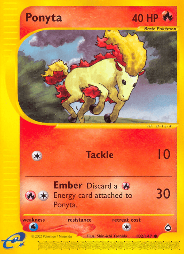 Ponyta Aquapolis card
