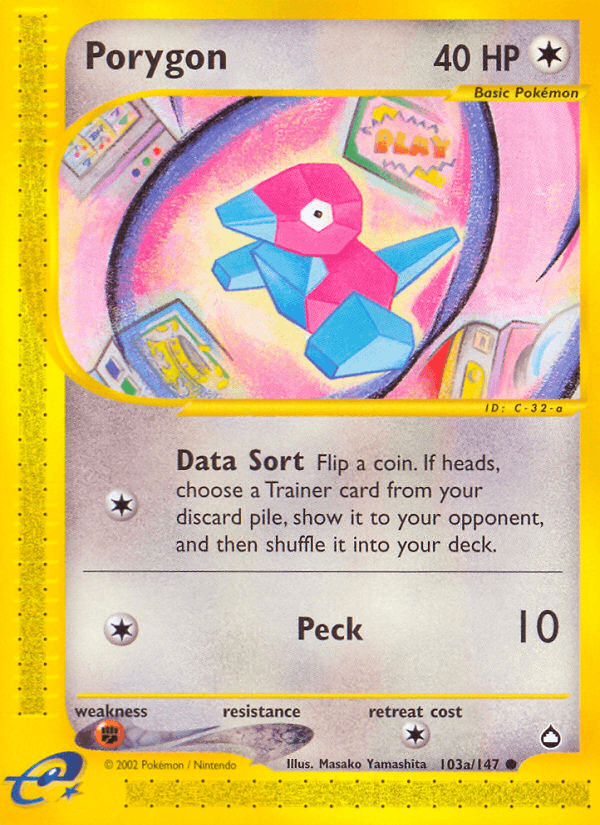 Porygon Aquapolis card