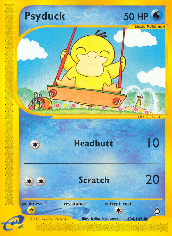 Psyduck Aquapolis card