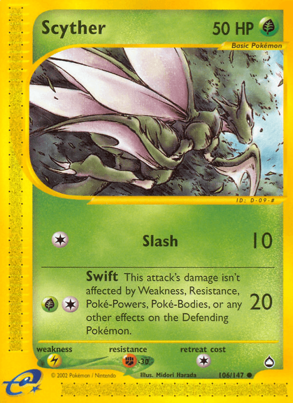 Scyther Aquapolis card