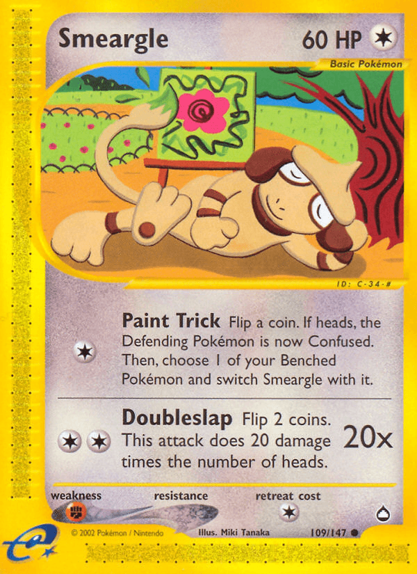 Smeargle Aquapolis card